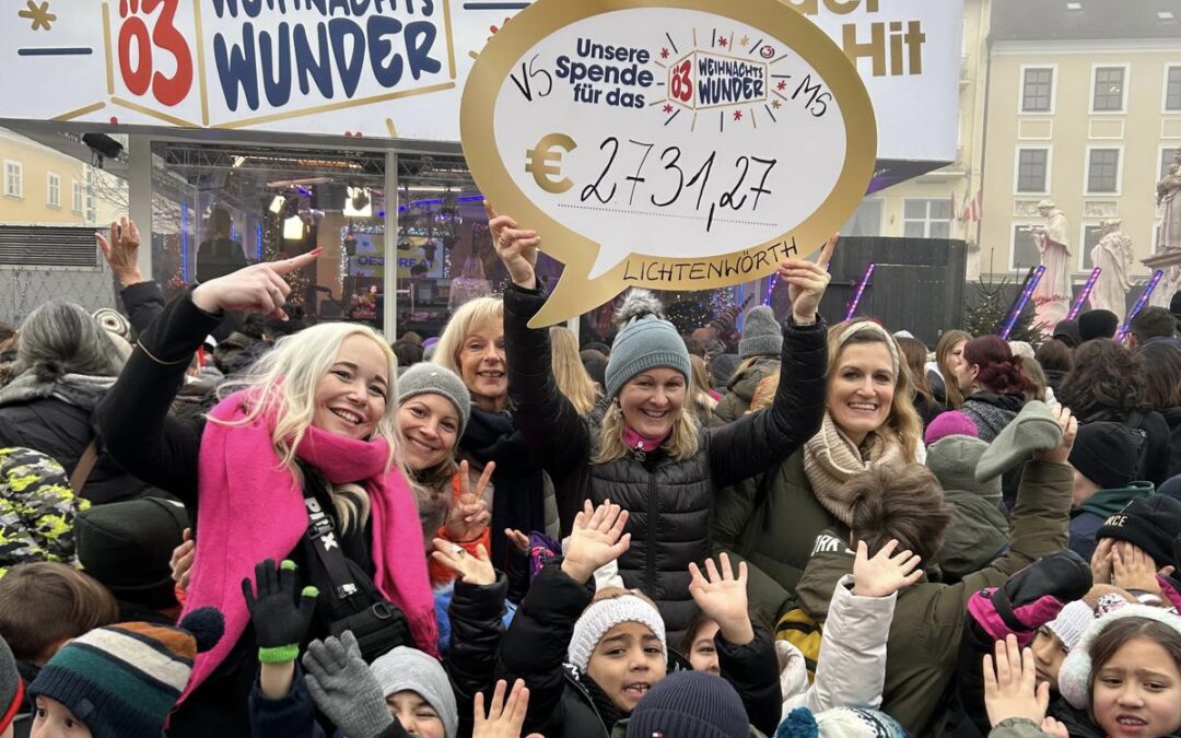 Ausflug zum Ö3-Weihnachtswunder und Spendenübergabe